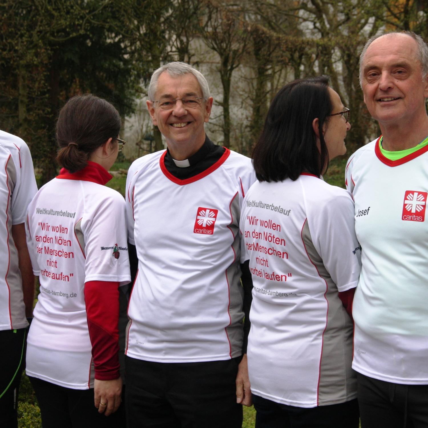Weltkulturerbelauf 2019: Team Caritas beim Erzbischof